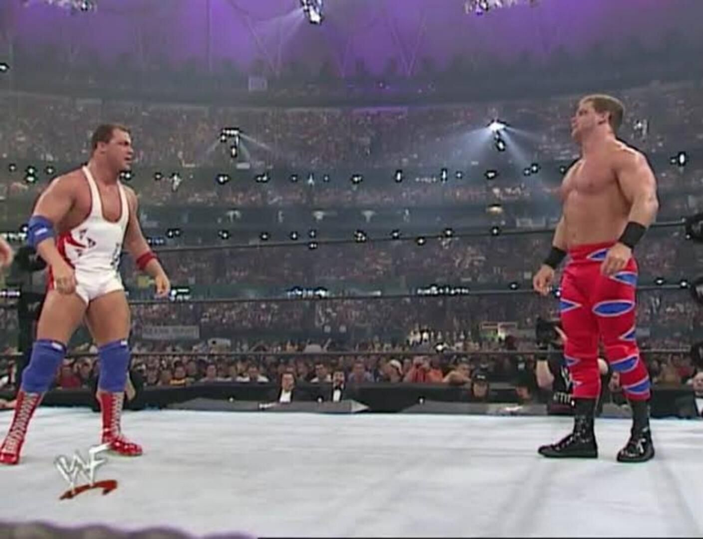 Kurt Angle and Chris Benoit.